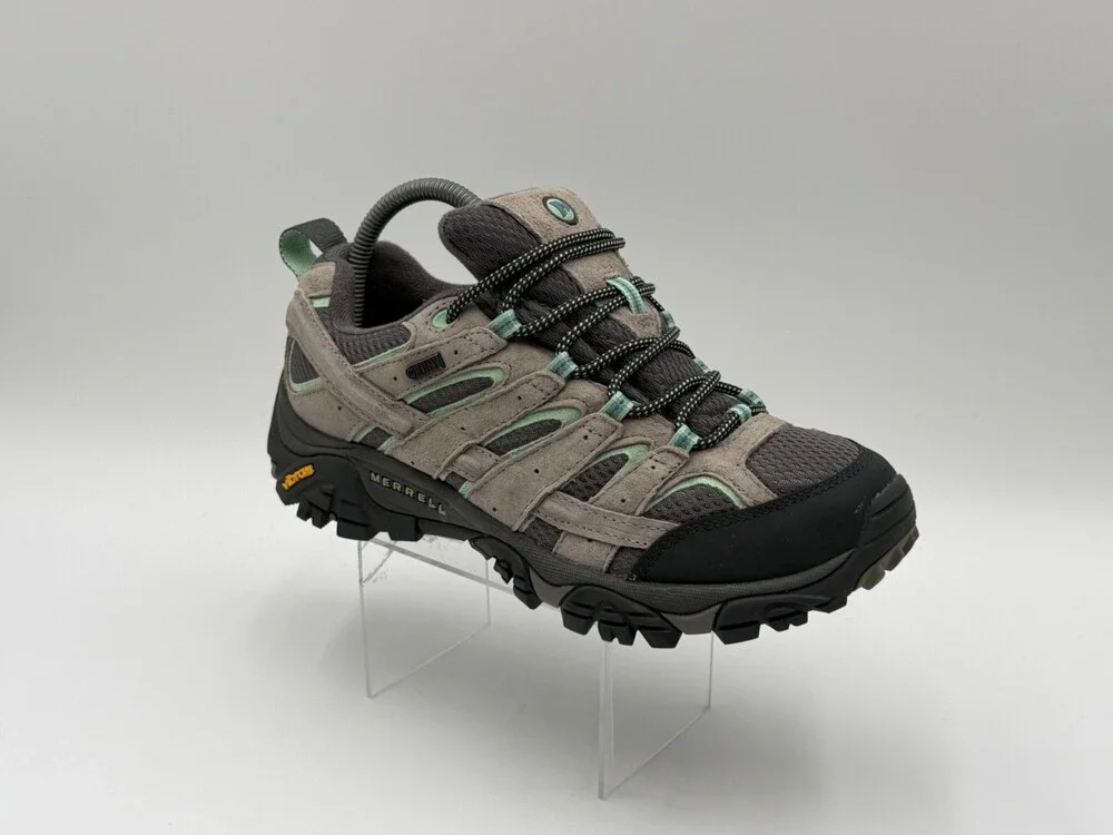 Merrell Moab 2 WP Women’s Size 8.5 Waterproof Hiking Shoes Drizzle/Mint
